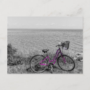 Tarjeta postal de bicicleta en color selectivo de 