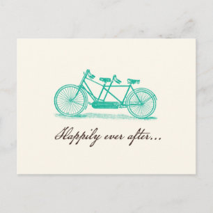 Tarjeta postal de bicicleta tándem para guardar la