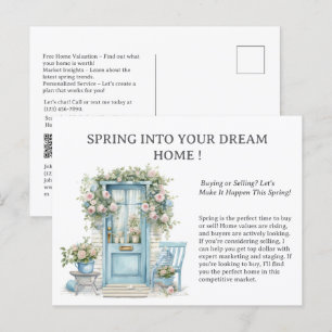 Tarjeta Postal de Bienes Raíces de Primavera
