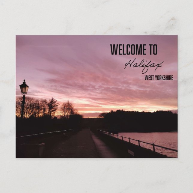 Tarjeta postal de bienvenida a Halifax de Ogden Wa (Anverso)