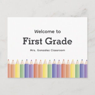 Tarjeta Postal de Bienvenida al Colegio para Maest