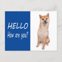 Tarjeta postal de bienvenida de shiba Inu Puppy Do