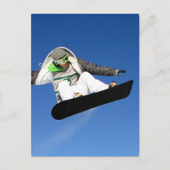 Tarjeta postal de Big Air Snowboarding (Anverso)