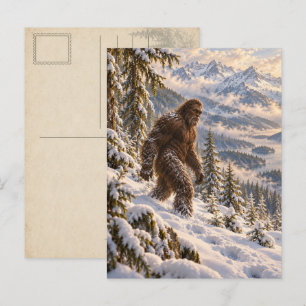 Tarjeta postal de Bigfoot de invierno profundo