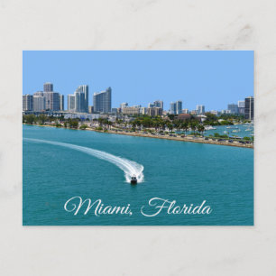 Tarjeta postal de Biscayne Bay Miami Beach Florida