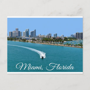 Tarjeta postal de Biscayne Bay Miami Beach Florida