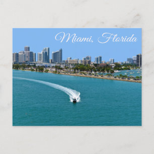 Tarjeta postal de Biscayne Bay Miami Beach Florida