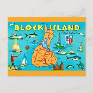 Tarjeta postal de Block Island Rhode Island
