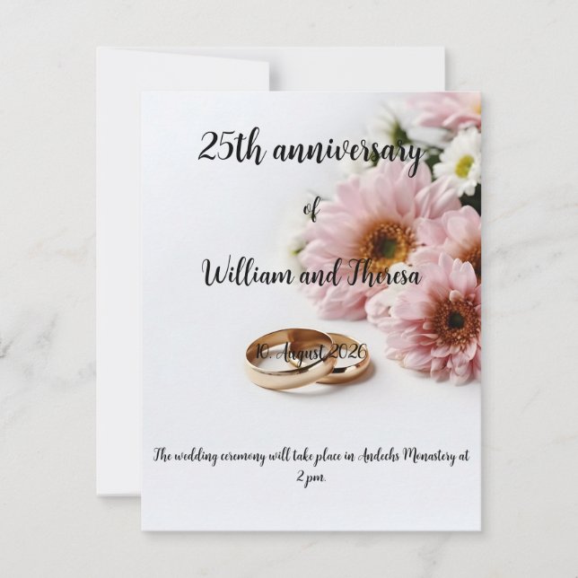 Tarjeta Postal de Boda (Anverso)