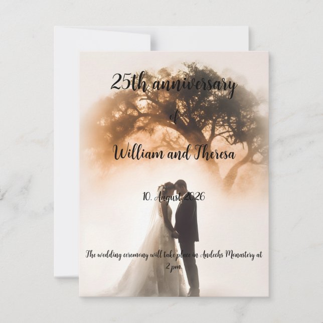 Tarjeta postal de boda (Anverso)