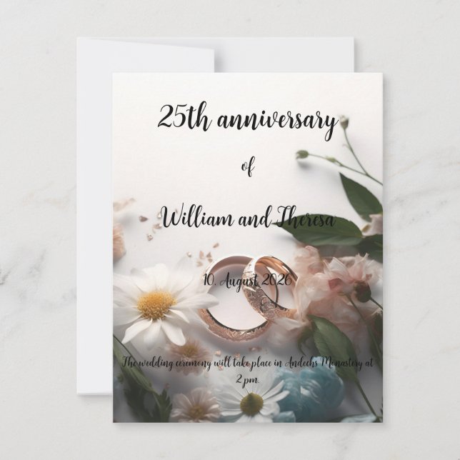 Tarjeta Postal de Boda (Anverso)