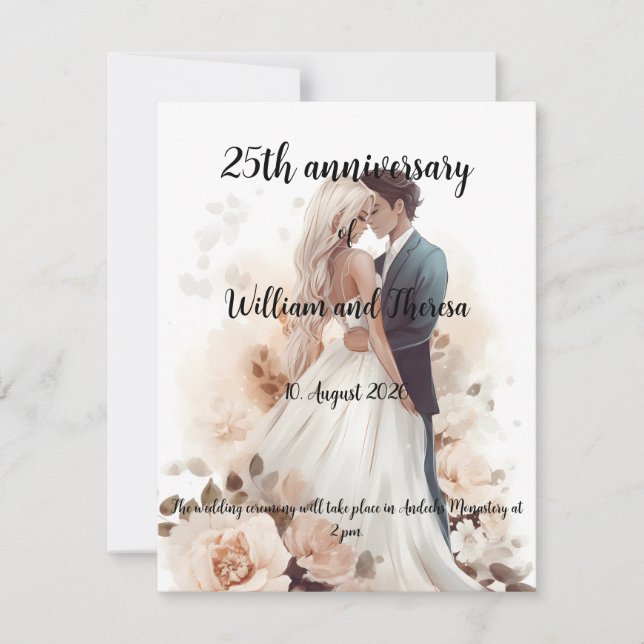 Tarjeta Postal de Boda (Anverso)