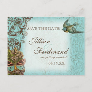 Tarjeta Postal de Boda Botanica - Guarda la Fecha