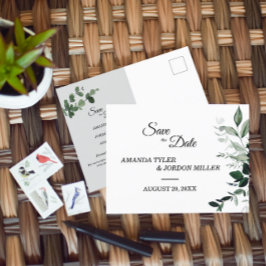 Tarjeta Postal de Boda Botánica Neutral para Guard