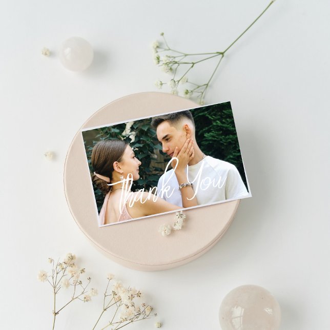 Tarjeta postal de boda con foto de agradecimiento (Subido por el creador)