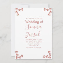 Tarjeta postal de boda con motivo floral moderno n