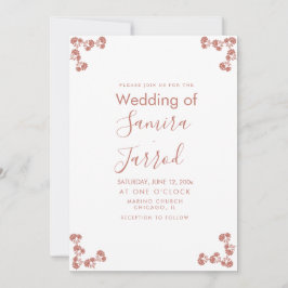 Tarjeta postal de boda con motivo floral moderno n