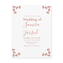 Tarjeta postal de boda con motivo floral moderno n