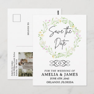 Tarjeta postal de boda con nudo celta para guardar
