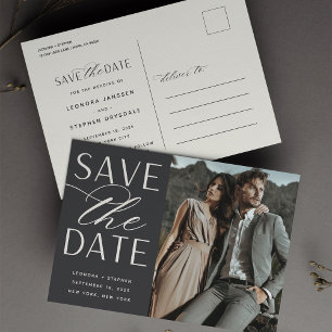Tarjeta Postal de Boda con Script Elegante