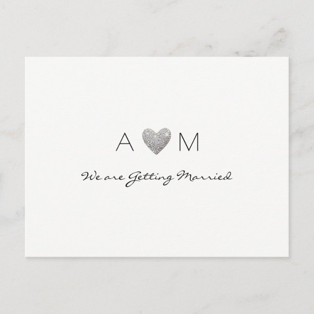 tarjeta postal de boda de amor para invitación de  (Anverso)