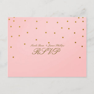 Tarjeta postal de boda de confirmación de asistenc