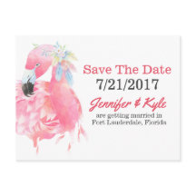 Tarjeta Postal de Boda de Flamenco Rosa Save The D