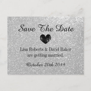 Tarjeta postal de boda de guardar la fecha con bri