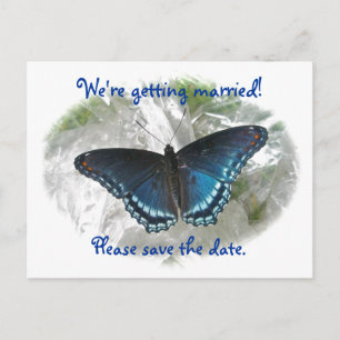 Tarjeta postal de boda de Morado con manchas rojas