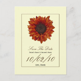 Tarjeta Postal de Boda de Otoño - Flor de Otoño