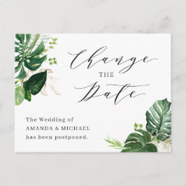 Tarjeta Postal de Boda de Palma Tropical Cambiar l