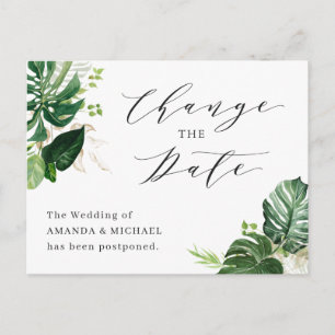 Tarjeta Postal de Boda de Palma Tropical Cambiar l