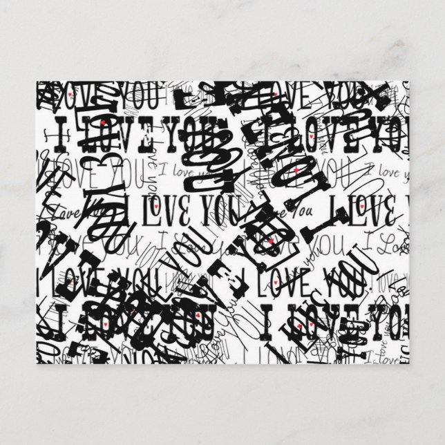 Tarjeta postal de boda de San Valentín 'TE AMO' (Anverso)