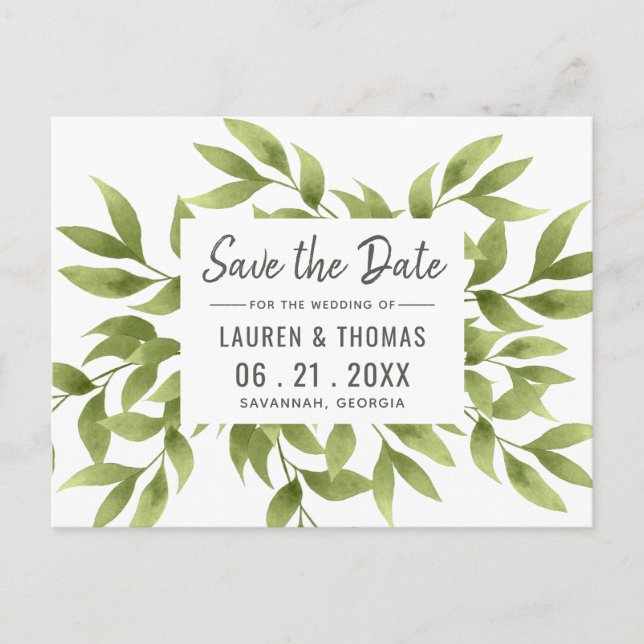 Tarjeta postal de boda de Sauces Susurrantes para  (Anverso)