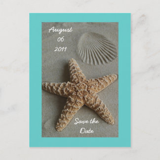 Tarjeta Postal de Boda en la Playa para Guardar la