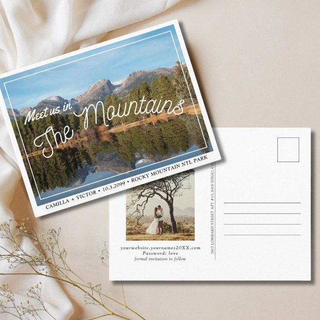 Tarjeta Postal de Boda en Montañas Rocosas (Rocky Mountain National Park
)