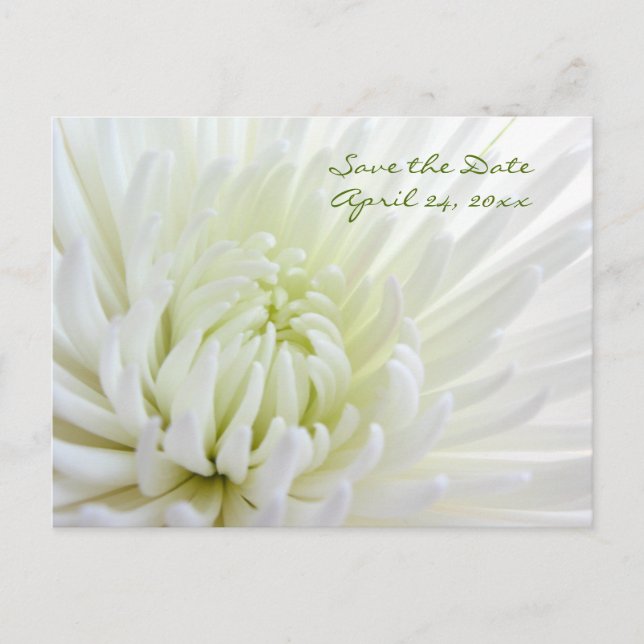 Tarjeta Postal de Boda Flower Save the Date (Anverso)