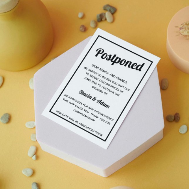 Tarjeta Postal de Boda Minimalista Aplazada (Subido por el creador)