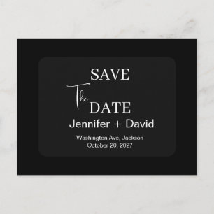 Tarjeta Postal de Boda Minimalista Elegante para G