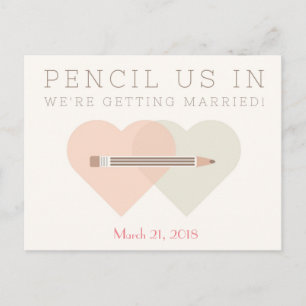 Tarjeta postal de boda para guardar la fecha