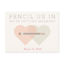 Tarjeta postal de boda para guardar la fecha