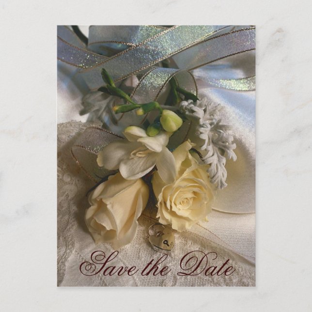 Tarjeta Postal de Boda para Guardar la Fecha (Anverso)