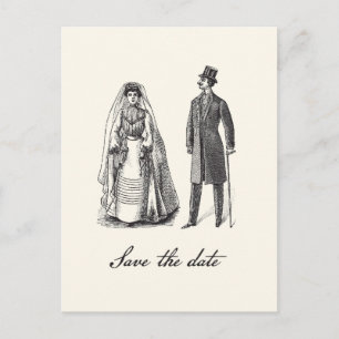 Tarjeta postal de boda para guardar la fecha