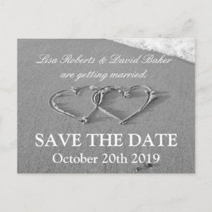 Tarjeta postal de boda para guardar la fecha   Tem