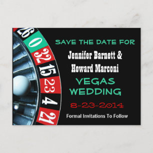 Tarjeta Postal de Boda "Save The Date" de Las Vega