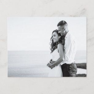 Tarjeta postal de boda Simple Thank You   Foto com