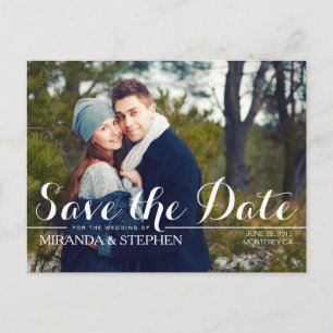 Tarjeta Postal de Boda Simplemente Moderna para Gu