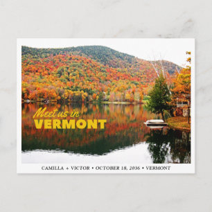 Tarjeta postal de bodas de montaña de Vermont