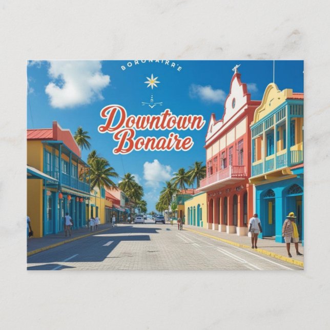 Tarjeta postal de Bonaire céntrico (Anverso)