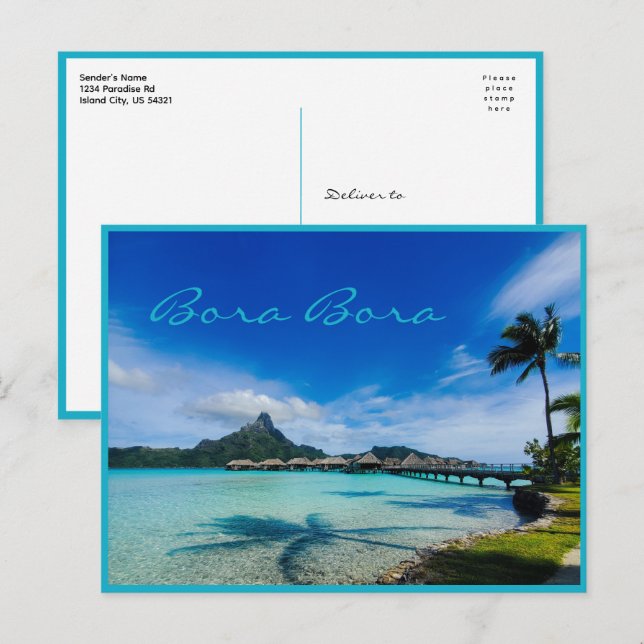 Tarjeta Postal de Bora Bora (Anverso / Reverso)